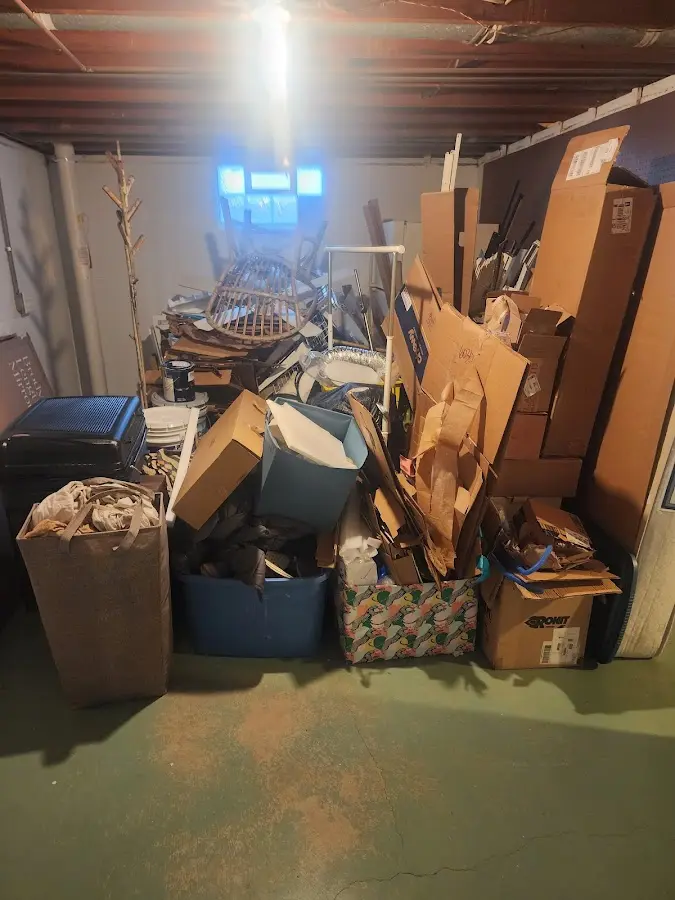 Roll-off dumpster container at job site for Construction Dumpster Rental in Iowa